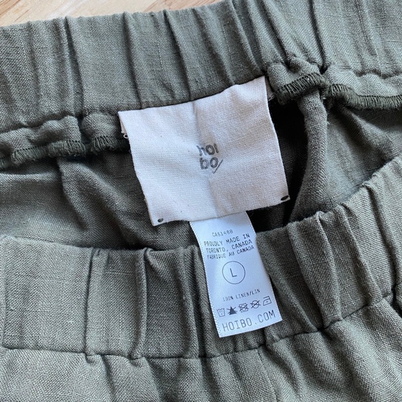 Hoi Bo Linen Daily Slack in Sage Green - L - Picture 6 of 7